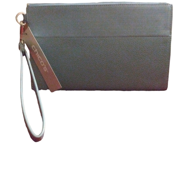 Chico's Periwinkle Blue NWT Zipper Top NOSZ Wristlet 8.5 X 5 - Picture 5 of 10